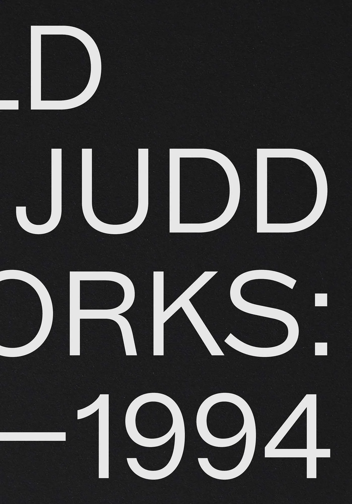 Donald Judd: Artworks 1970–1994 book cover